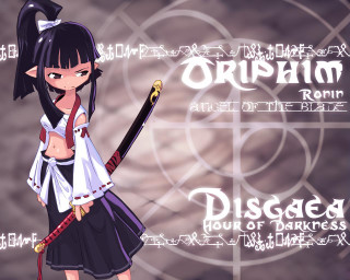Girl sword name tag wall - darkness free wallpaper