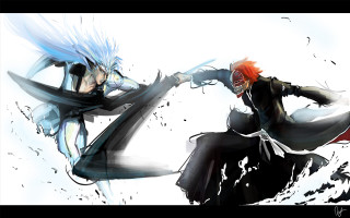 Anime battle red white hair - hair free wallpaper