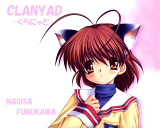 Anime girl cat ears scarf - a name tag free wallpaper