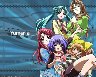 Anime girls blue background yumeria - promotional free wallpaper for desktop