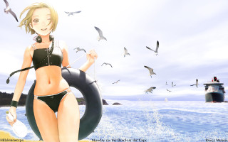 Beach bikini ship birds sotsart - summer free wallpaper