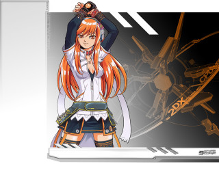 Anime red haired sword girl - 2 d game art free wallpaper for desktop