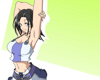 Woman dancing anime bluewhite top 2 - half free wallpaper for desktop