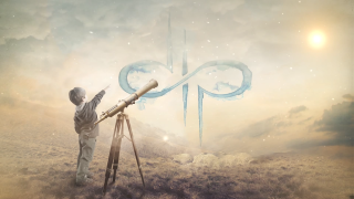 Man field telescope sky moon - a telescope free wallpaper