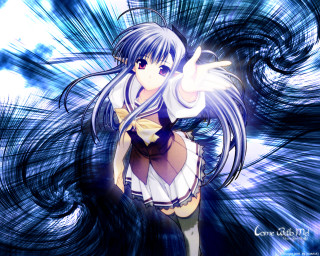 Anime girl long hair wand - a wand free wallpaper for desktop