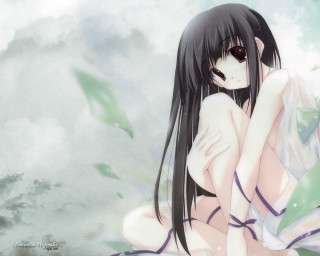 Gothic anime woman clouds longhair - a cloud free wallpaper for desktop