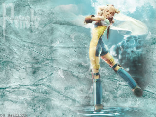 Girl sword water skull sky - digital free wallpaper for desktop