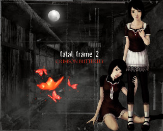 Two anime girls sitting dark - key art free wallpaper for desktop