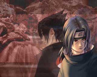Anime couple waterfall uchiha sasuke - a waterfall free wallpaper