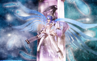 Anime girl space sword stars - elysium free wallpaper for desktop