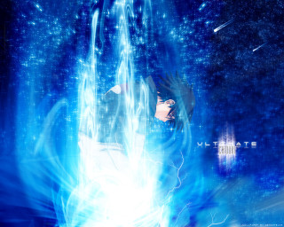 Blue swordman stars lights aurora - him free wallpaper for desktop
