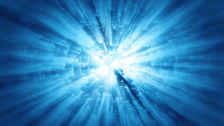 Blue light background middle light - a blue light in the middle free wallpaper