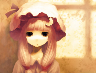 Doll hat pink dress window - somber free wallpaper for desktop