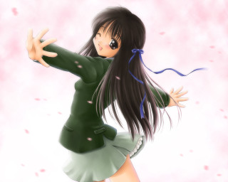 Girl dancing green dress arabesque - a green dress free wallpaper for desktop