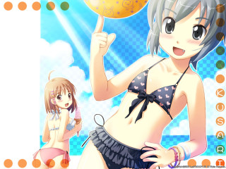 Girl bikini yellowball anime yayoi - a yellow ball free wallpaper