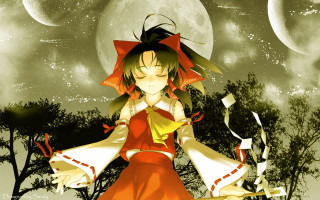 Red dress hat moon fireflies - a red hat free wallpaper