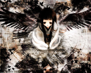 Girl wings whitecoat starry gothic - a white coat free wallpaper