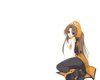 Woman hoodie yellow scarf anime - a yellow scarf free wallpaper