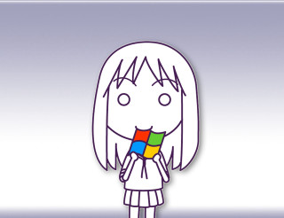 Cartoon girl colorful square blue - a blue background behind her free wallpaper for desktop