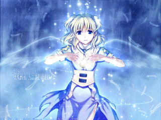 Blonde blue dress starry sky - blue dress free wallpaper