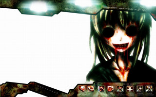 Computer screen creepy character glowing - a light beam free wallpaper