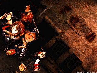 Anime characters street corner kikukawa - free halloween wallpaper