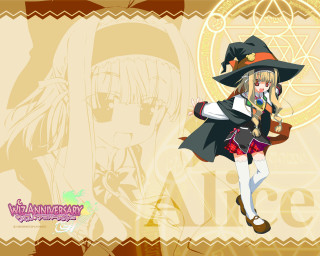 Anime witch halloween blonde hexagram - a long dress free wallpaper