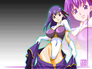 Anime girls purple background gloves - a couple of anime girls free wallpaper