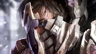 Masked knife bloody face debris - a bloody face free wallpaper for desktop