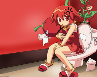 Woman toilet plant redwalls aliceprin - a toilet free wallpaper
