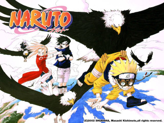 Anime bird group mountfuji naruto - above them free wallpaper