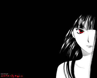 Girl red eyes long hair - red eye free wallpaper