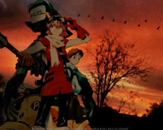 Autumn sunset portrait children tree - aya goda free wallpaper for desktop