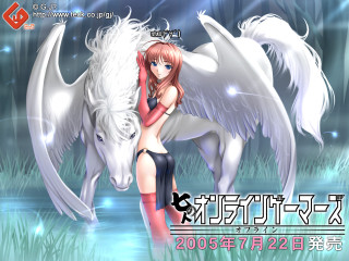 Angel wings horse girl nature - a white horse free wallpaper for desktop