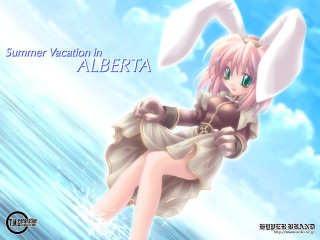 Bunny girl wave blue sky - a wave free wallpaper