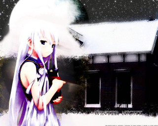 Anime girl white hair purple - northwest school free wallpaper