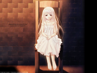 Girl brick wall drawing anime - a chair in a room free wallpaper