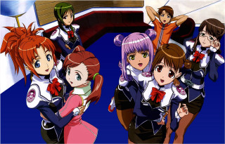 Anime girls blue room school - a room free wallpaper for desktop