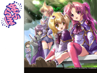 Anime girls forest pink bubble - a forest free wallpaper