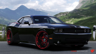 Black car red rims mountain - red rim free wallpaper