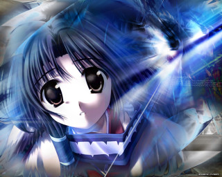 Anime girl sword cat blurry - a anime girl free wallpaper for desktop