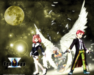 Anime wings moon stars holography - manga and anime 1 9 9 9 free wallpaper