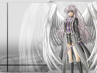 Angel purple wings portrait long - white wing free wallpaper