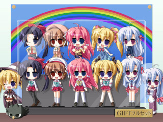 Anime girls rainbow wallpaper cute - 2 d sprite free wallpaper for desktop