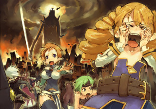 Fire sky group yelling armor - free gaming wallpaper