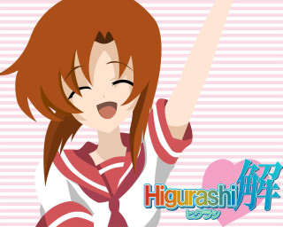 Girl red hair pointing pink 2 - aguri uchida free wallpaper