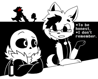 Cartoon couple sitting table quote - a quote above them free wallpaper