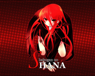 Shana anime redhair blackclothes blush - black clothes free wallpaper for desktop