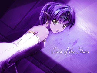 Anime girl purple hair white 3 - key art free wallpaper for desktop