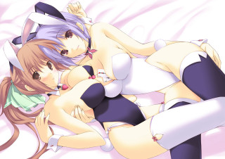 Anime girls bed top hat 2 - a top hat free wallpaper
